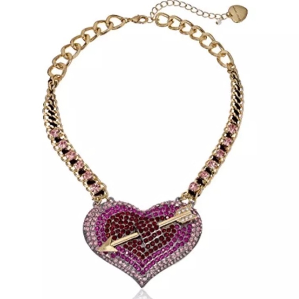 RARE NWT Betsey Johnson Heart‎ Necklace